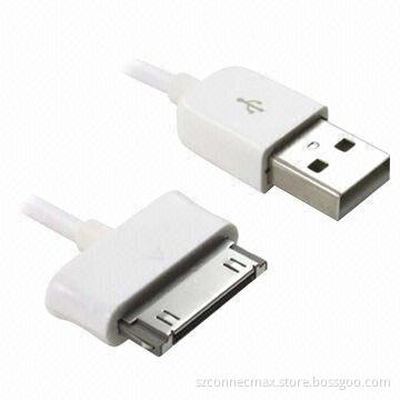 USB A Male to Dock 30-pin Cable for iPod/iPhone iPad